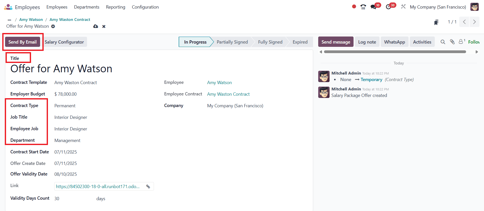 How to Manage Employee Offer Letter and Salary Configurator in Odoo 18-cybrosys