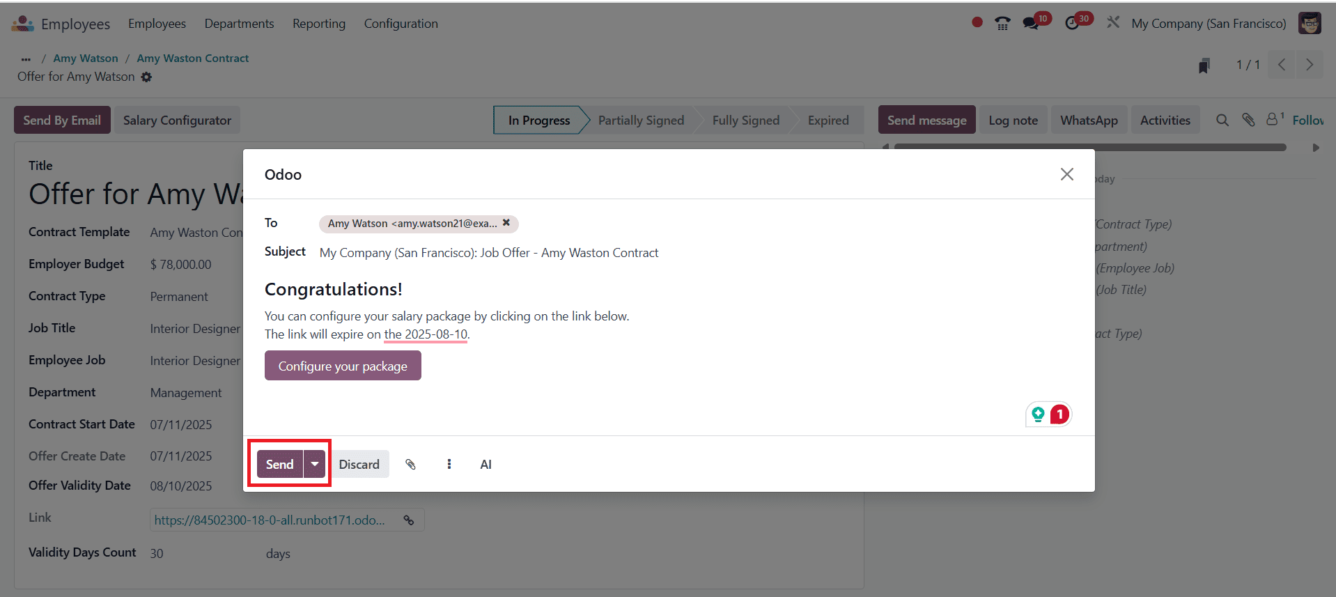 How to Manage Employee Offer Letter and Salary Configurator in Odoo 18-cybrosys
