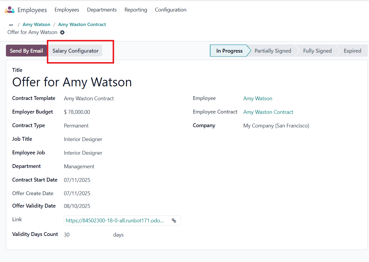 How to Manage Employee Offer Letter and Salary Configurator in Odoo 18-cybrosys