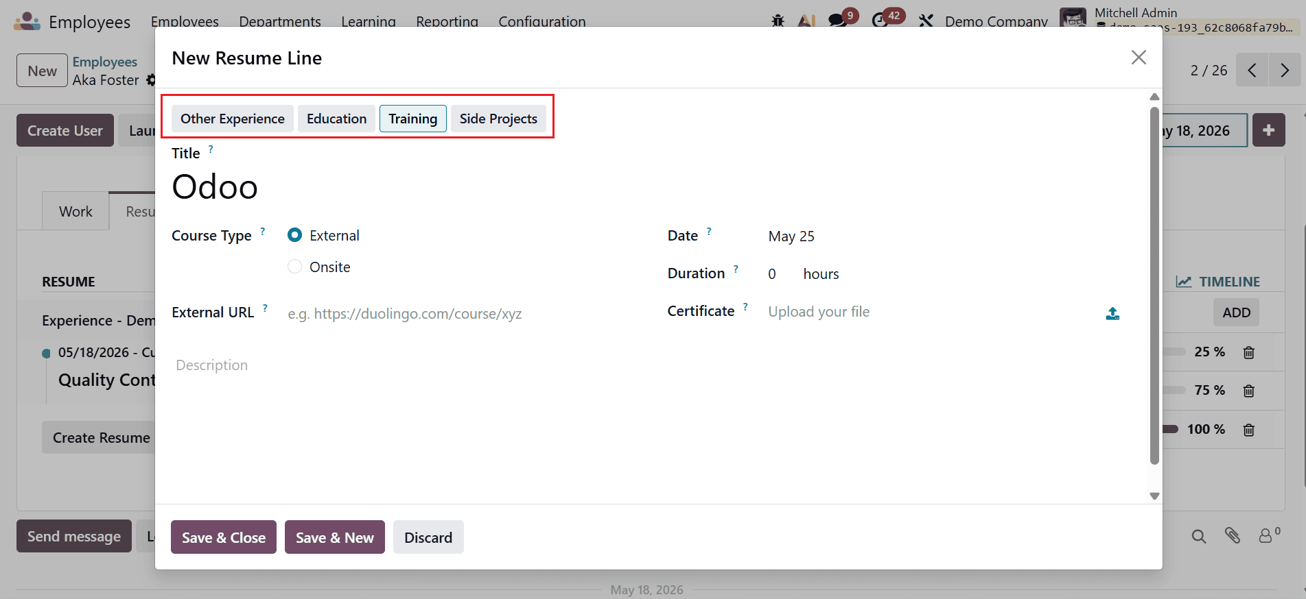 How to manage Employee Skills and Competencies in Odoo 19-cybrosys