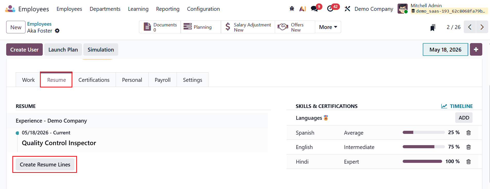 How to manage Employee Skills and Competencies in Odoo 19-cybrosys