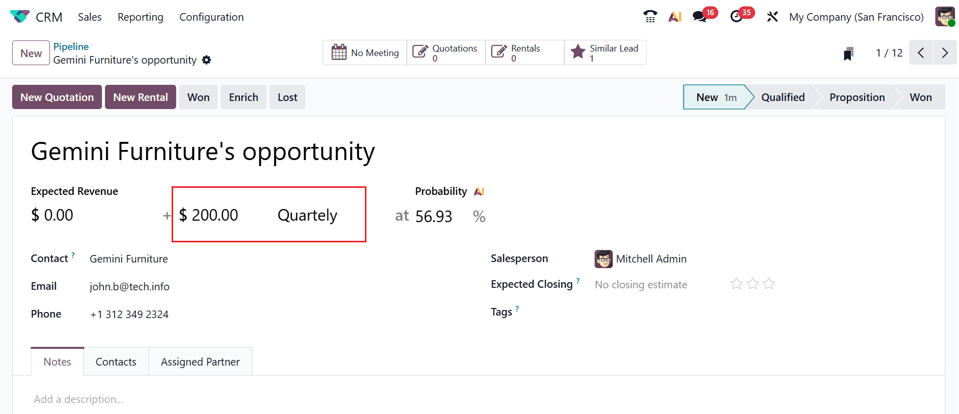 How to Manage Expected and Recurring Revenue in Odoo 19-cybrosys