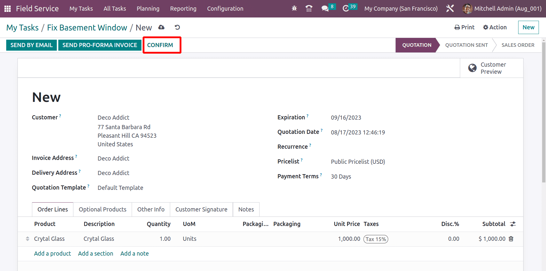 How to Manage Field Service Tasks in Odoo 16-cybrosys