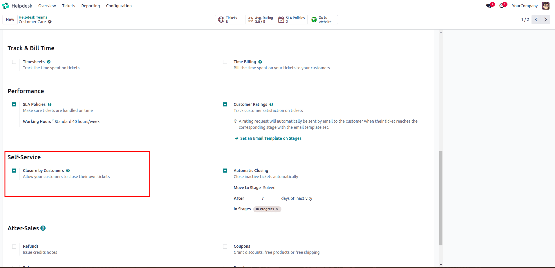 How to Manage Helpdesk Ticket Closing in Odoo 18-cybrosys