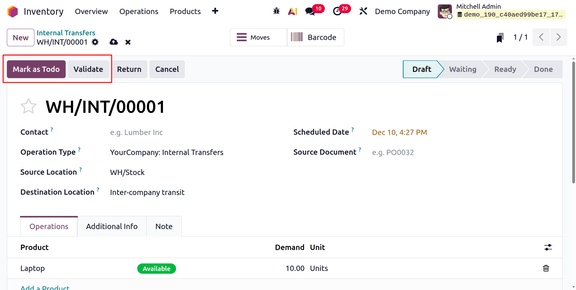 How to Manage Inter and Intra-Warehouse Transfers in Odoo 19-cybrosys