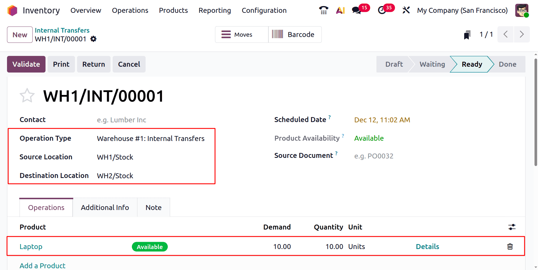 How to Manage Inter and Intra-Warehouse Transfers in Odoo 19-cybrosys