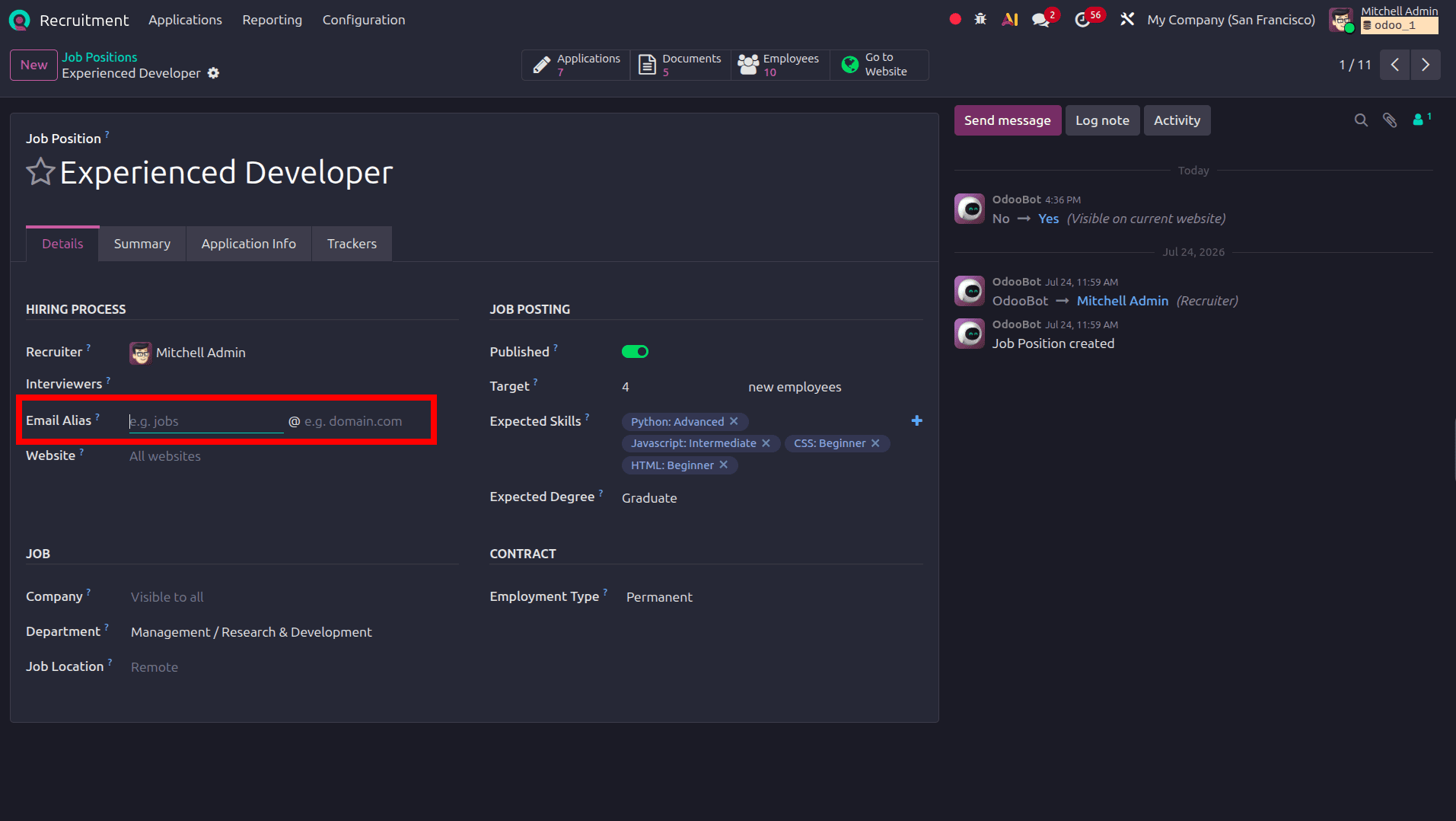 How to Manage Job Applications in Odoo 19-cybrosys