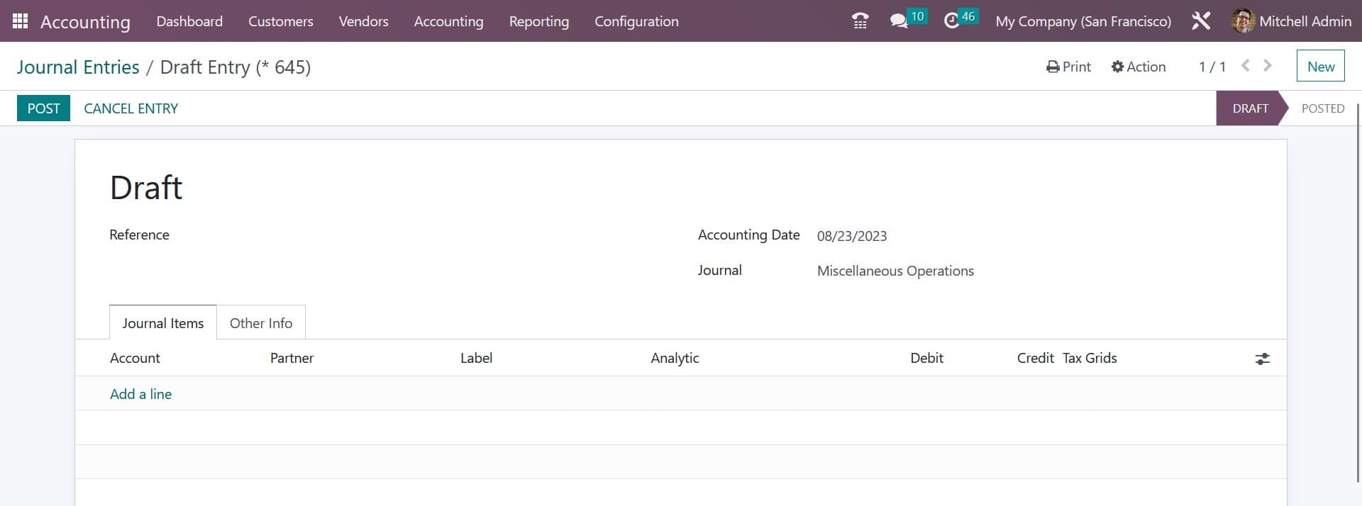 How to Manage Journal Entries & Items in Odoo 16 Accounting-cybrosys