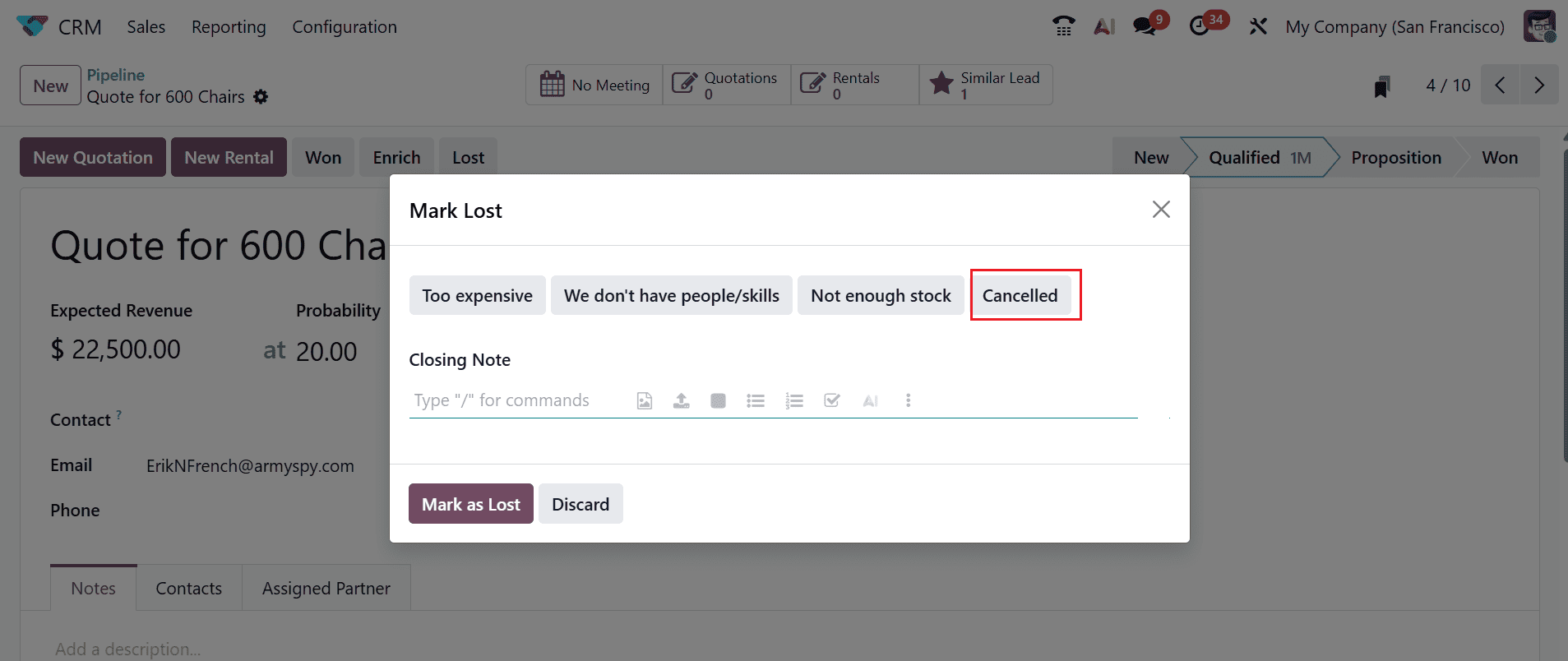 How to Manage Lost Leads and Opportunities in Odoo 19-cybrosys