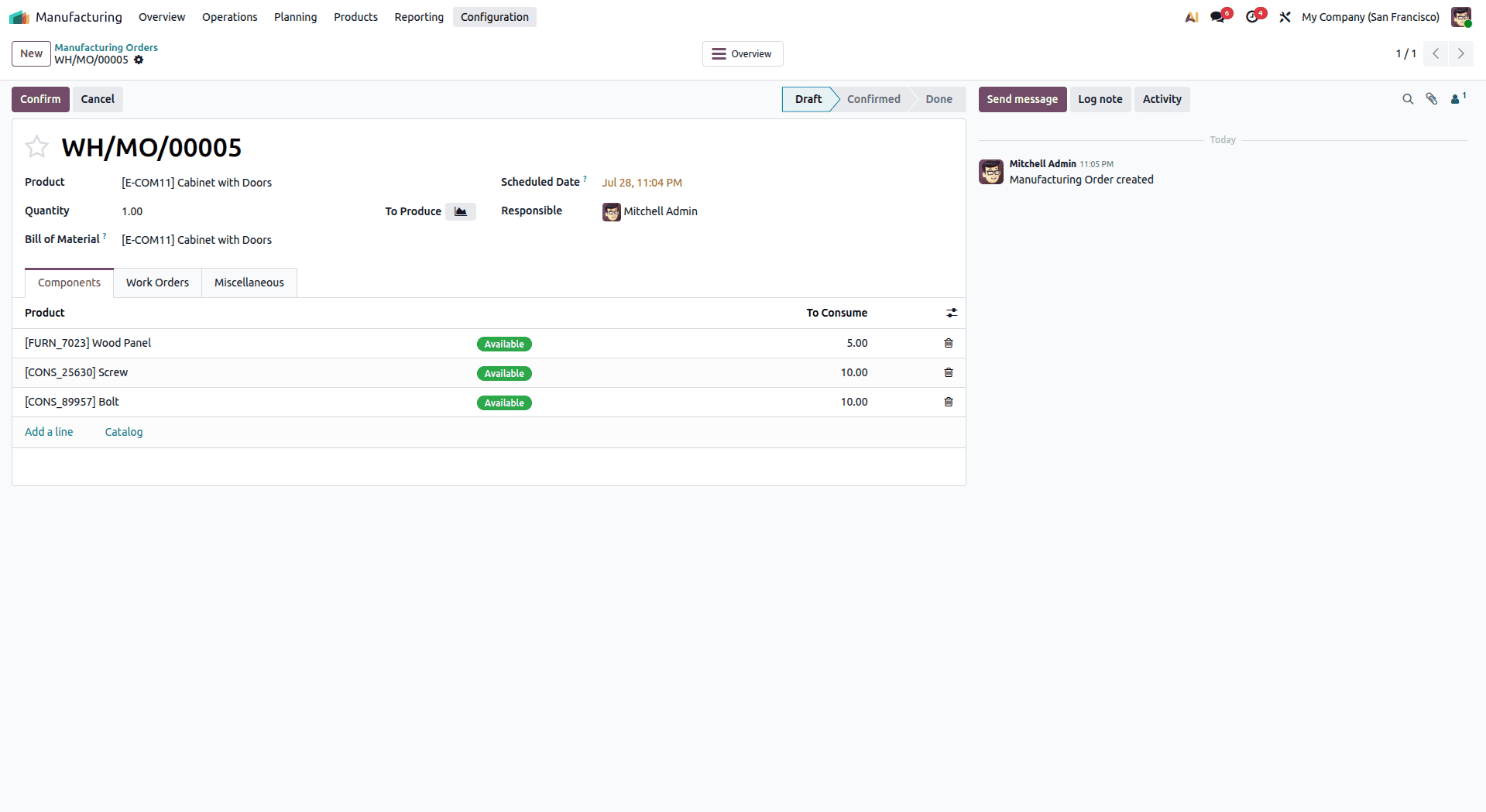 How to Manage Manufacturing with Two-Step Warehouse Flow in Odoo 19-cybrosys