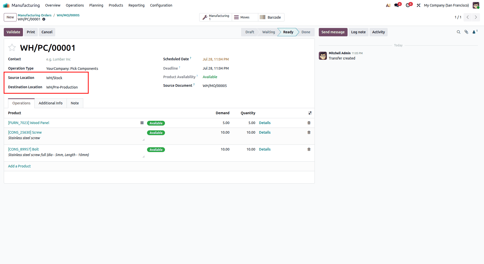 How to Manage Manufacturing with Two-Step Warehouse Flow in Odoo 19-cybrosys