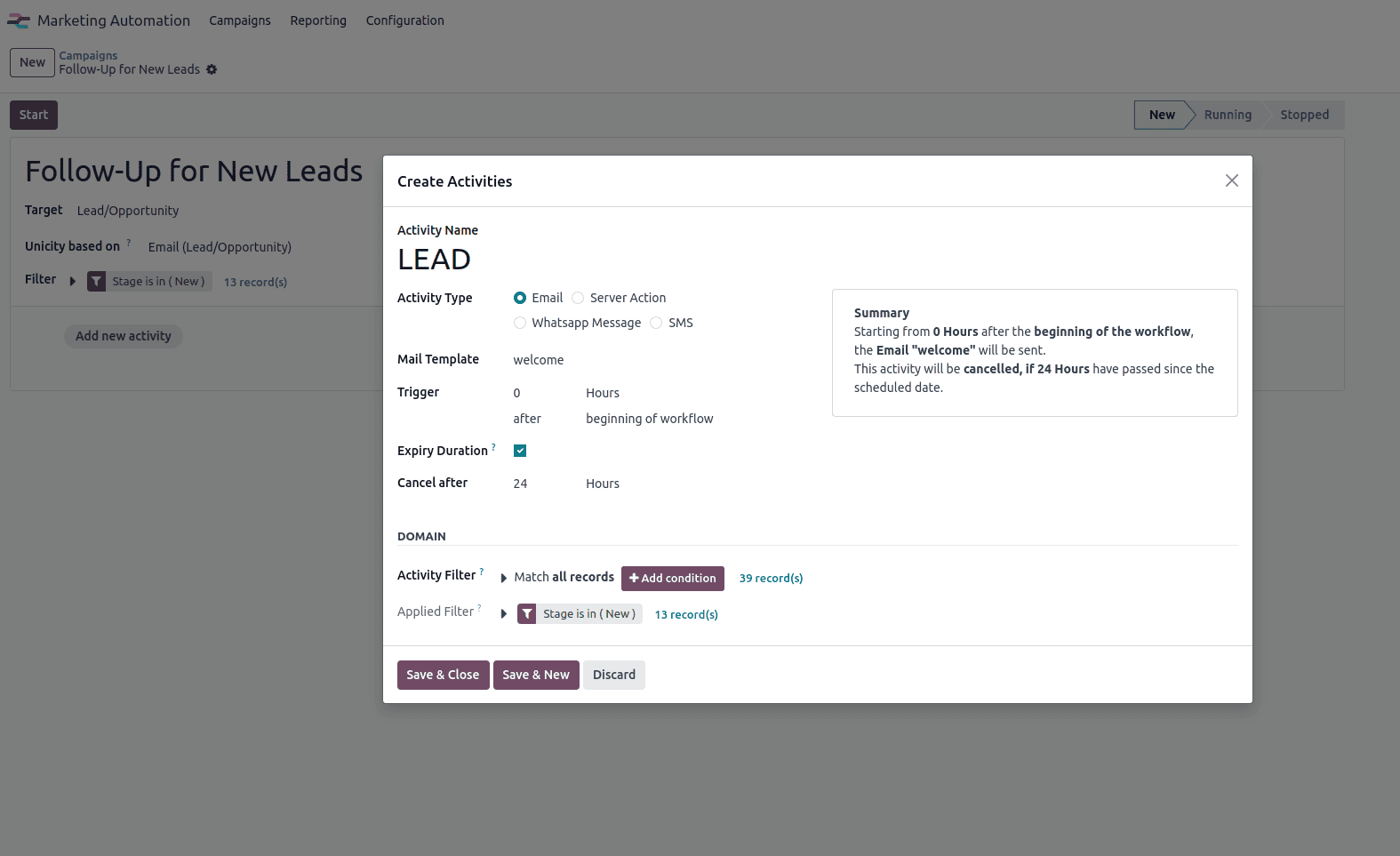 How to Manage Marketing Automation Activities in Odoo 18-cybrosys