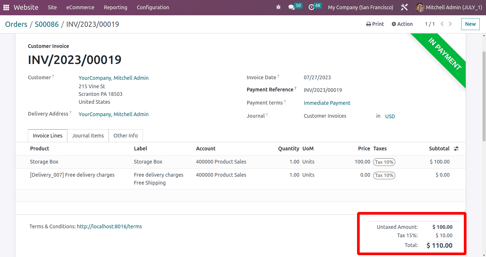 How to Manage Online Sales With Tax Included & Tax Excluded Prices in Odoo 16-cybrosys