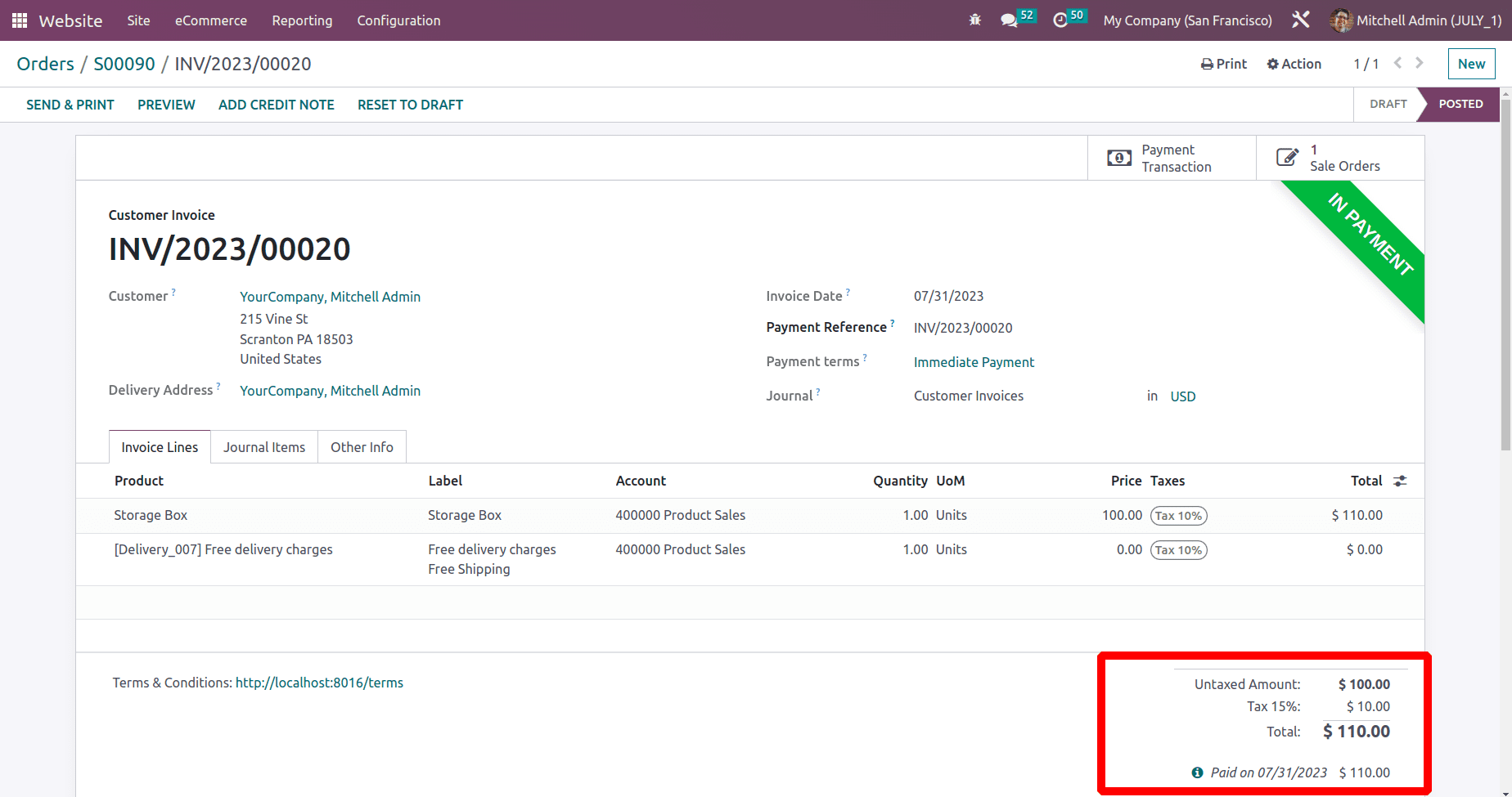 How to Manage Online Sales With Tax Included & Tax Excluded Prices in Odoo 16-cybrosys