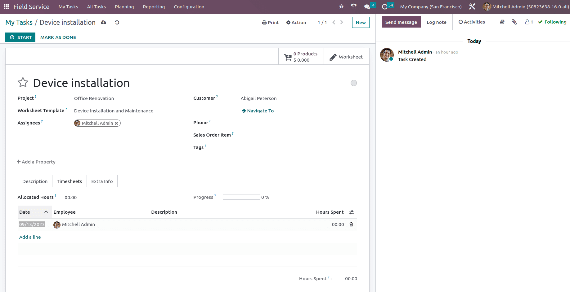 How to Manage Onsite Interventions Using Odoo 16 Project App-cybrosys