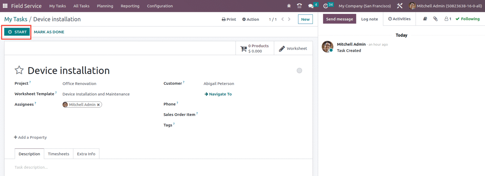 How to Manage Onsite Interventions Using Odoo 16 Project App-cybrosys