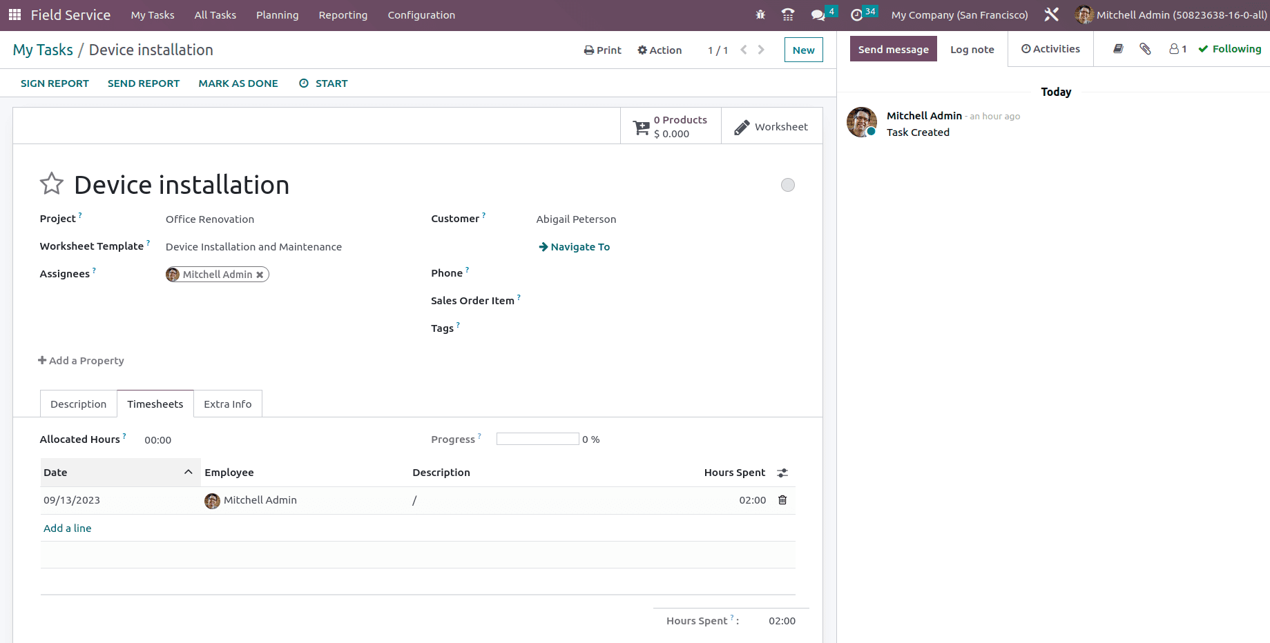 How to Manage Onsite Interventions Using Odoo 16 Project App-cybrosys