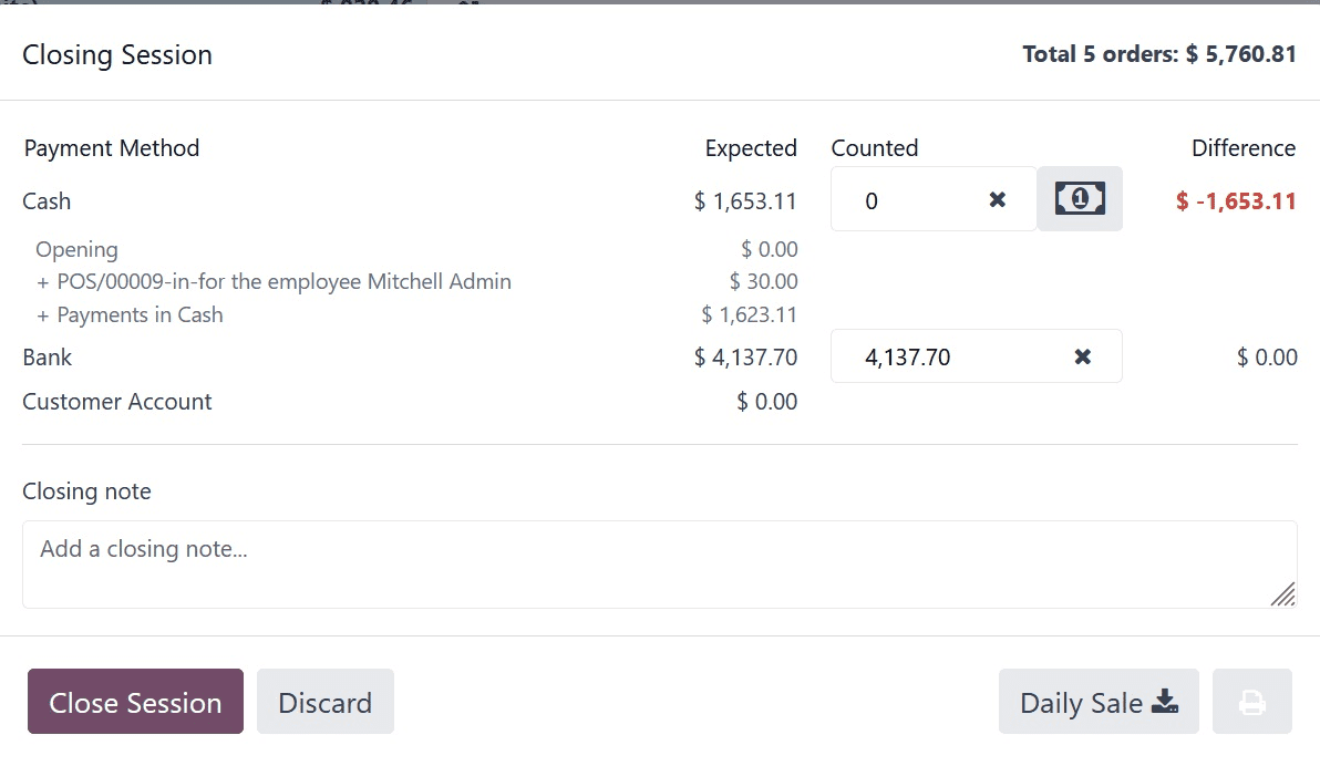 How to Manage Opening & Closing Controls in Odoo 17 POS-cybrosys