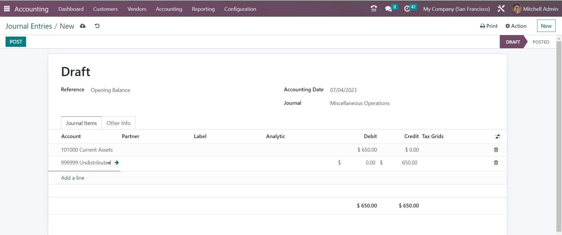 How to Manage Opening Balance in Odoo 16 Accounting-cybrosys