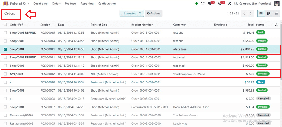 How to Manage Pos Invoices Using the Customer Portal-cybrosys