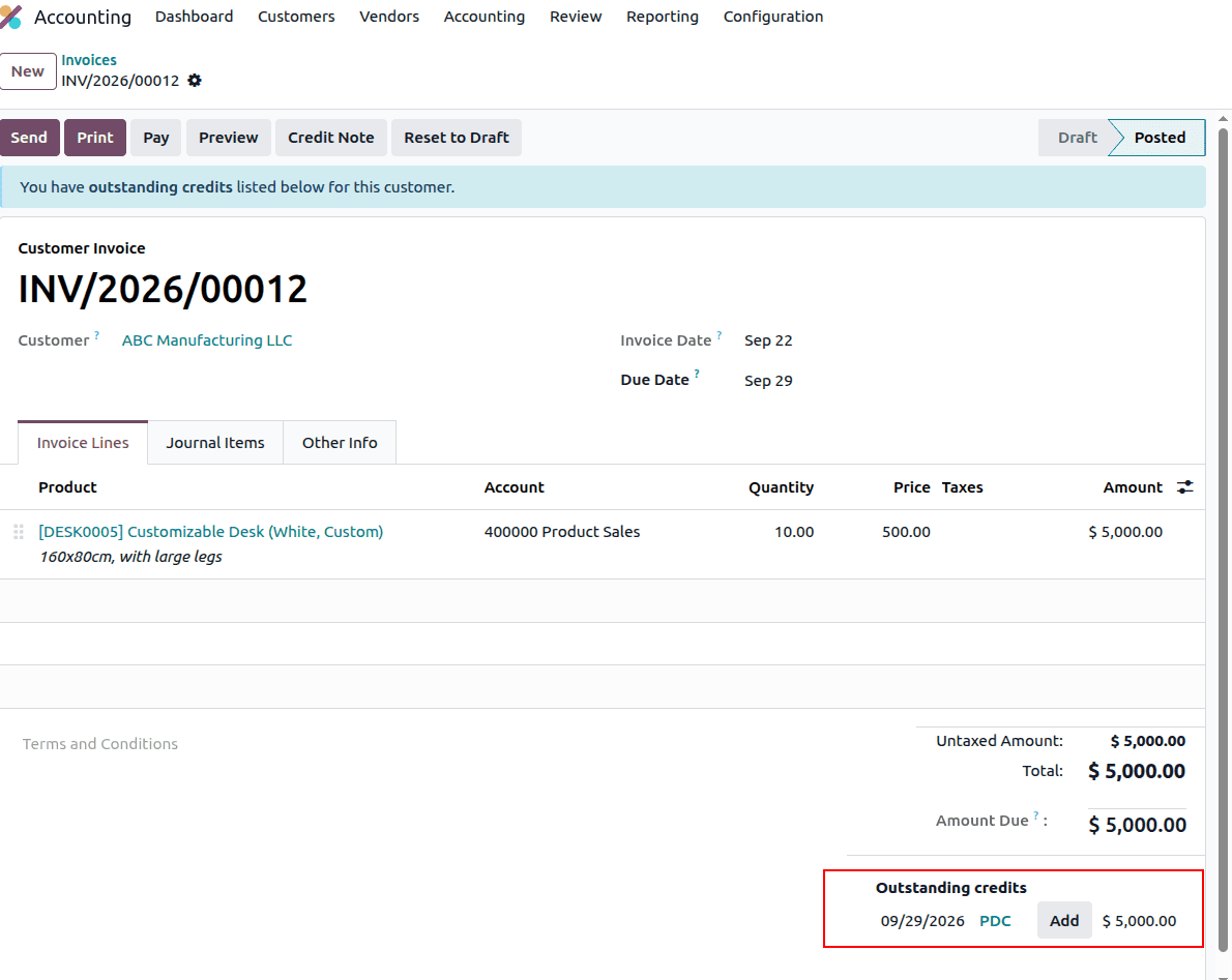 How to Manage Post-Dated (PDC) Cheques for Customer Invoices in Odoo 19-cybrosys