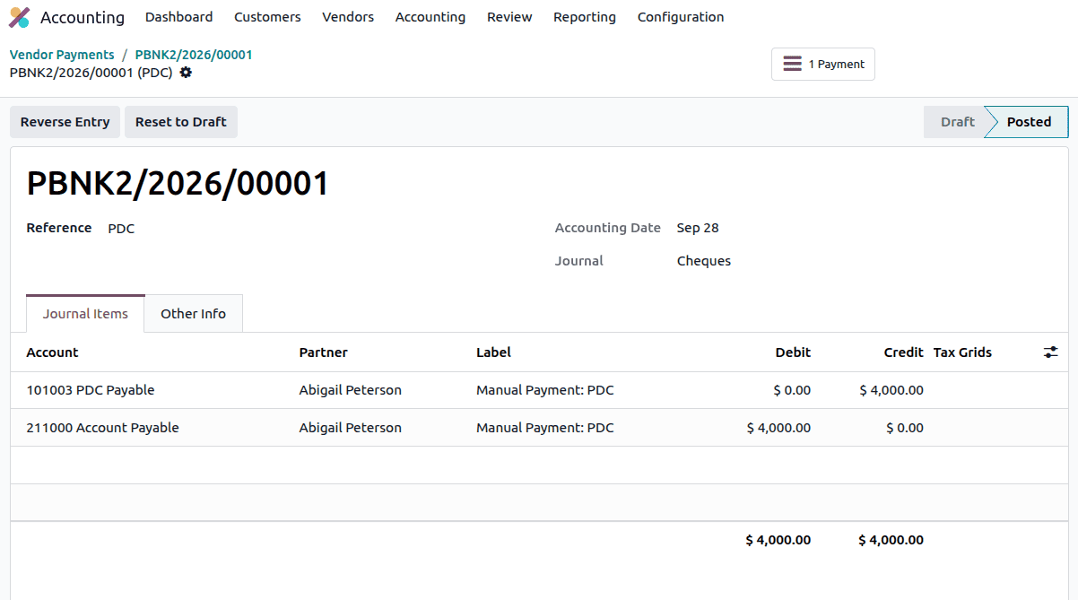 How to Manage Post-Dated (PDC) Cheques for Customer Invoices in Odoo 19-cybrosys