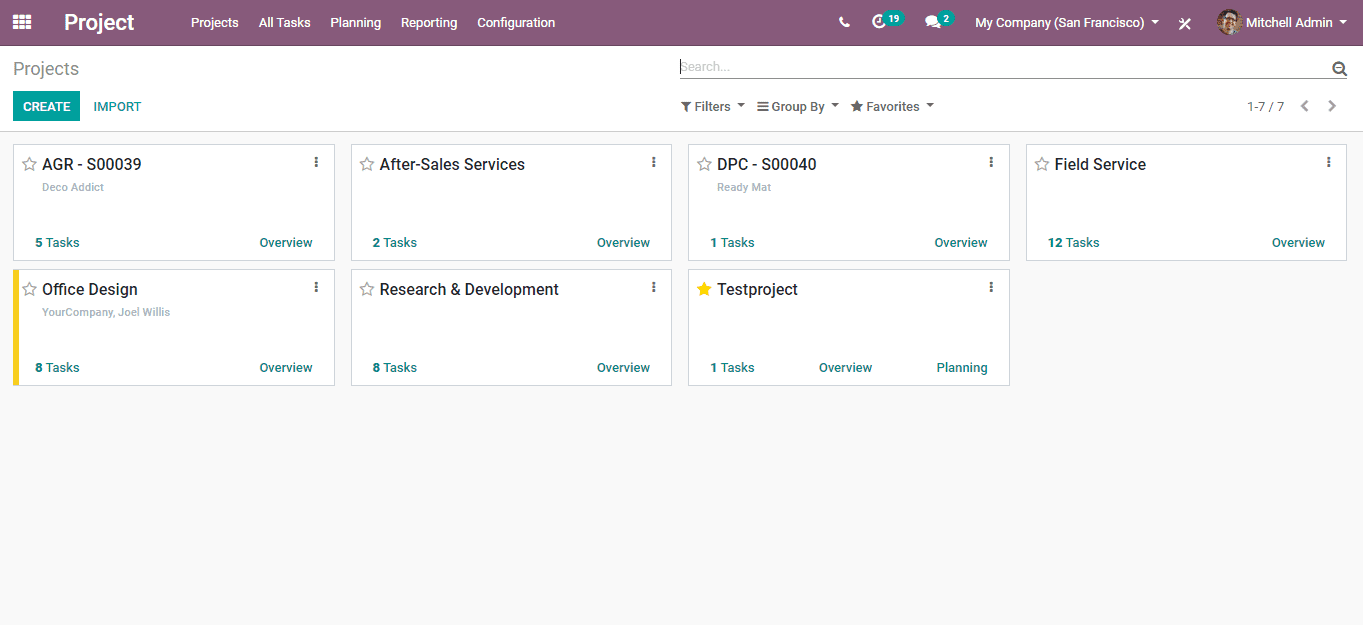 how to manage project in odoo 13 cybrosys