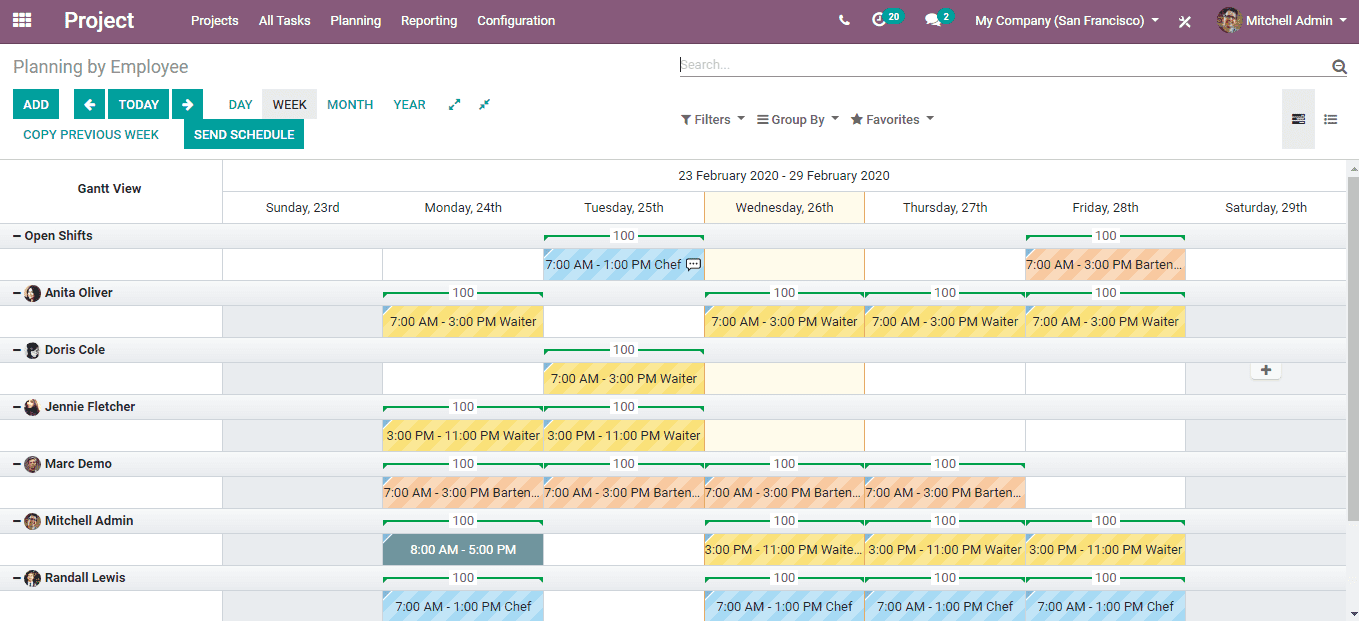 how to manage project in odoo 13 cybrosys