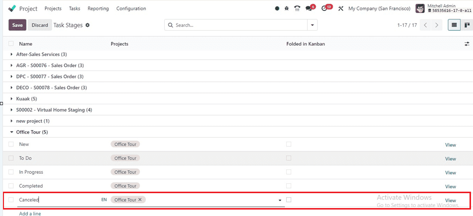 How to Manage Project Stages & Task Stages in Odoo 17-cybrosys