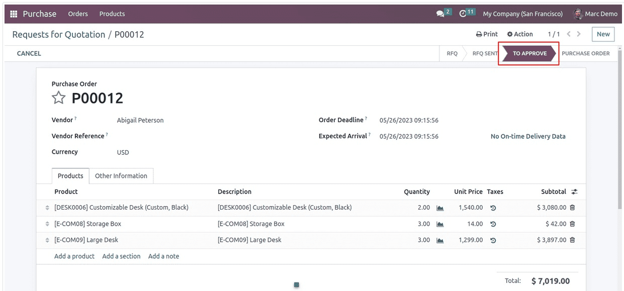 How to Manage Purchase Order Approval in Odoo 17-cybrosys