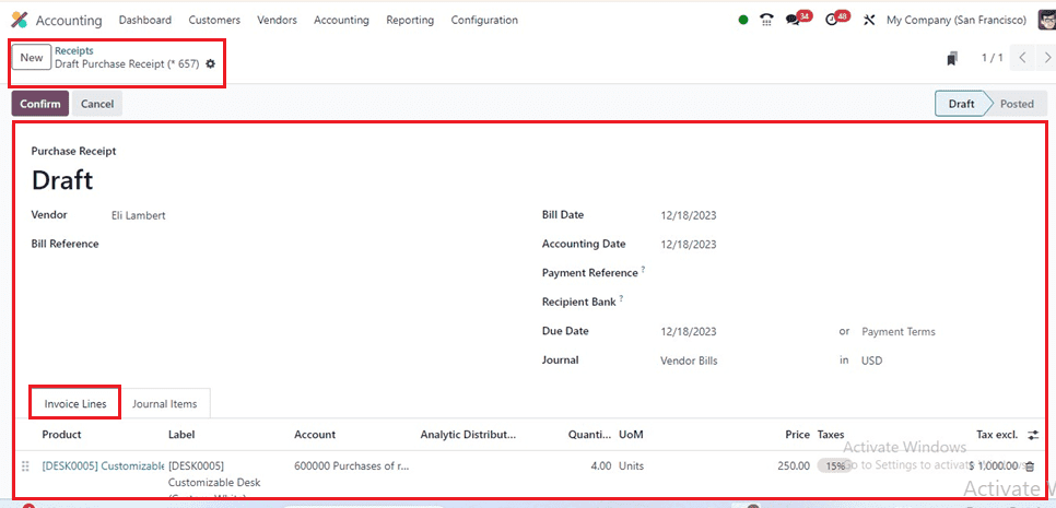 How to Manage Purchase Receipts Inside the Odoo 17-cybrosys