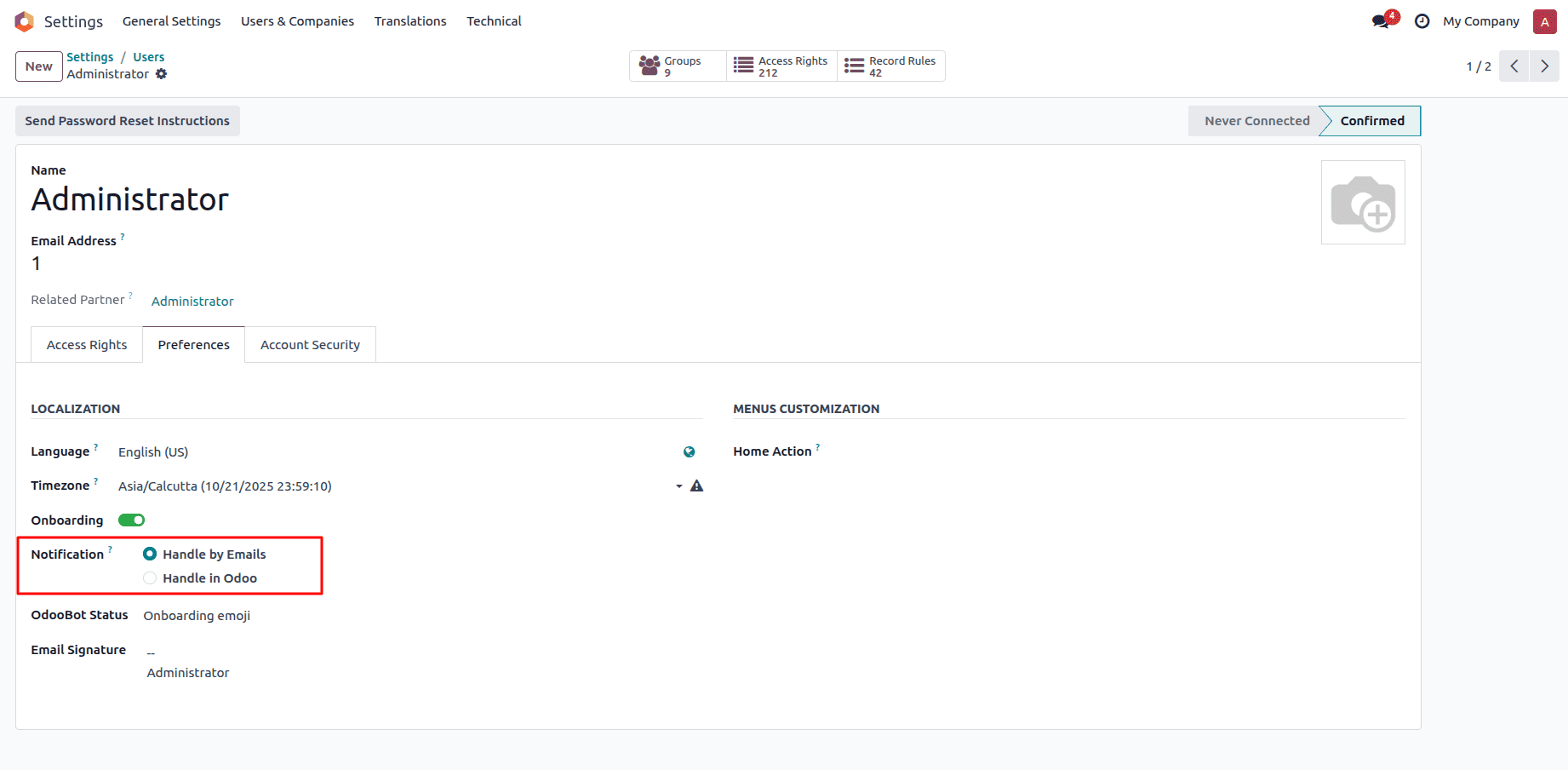 How to Manage Reception of Chat Notification to the Inbox with Odoo 18-cybrosys