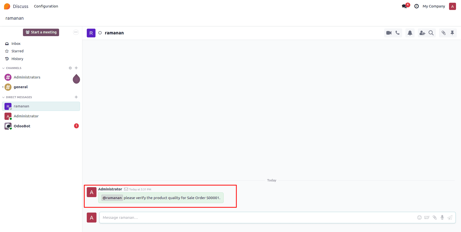 How to Manage Reception of Chat Notification to the Inbox with Odoo 18-cybrosys