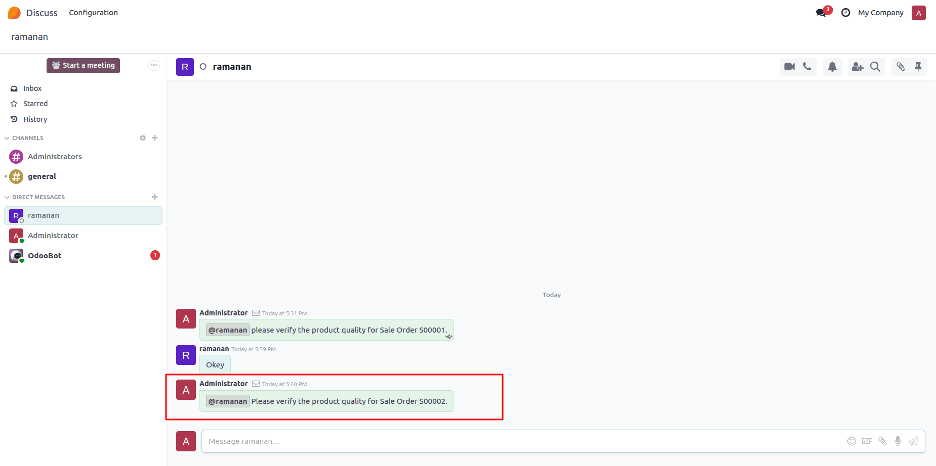 How to Manage Reception of Chat Notification to the Inbox with Odoo 18-cybrosys