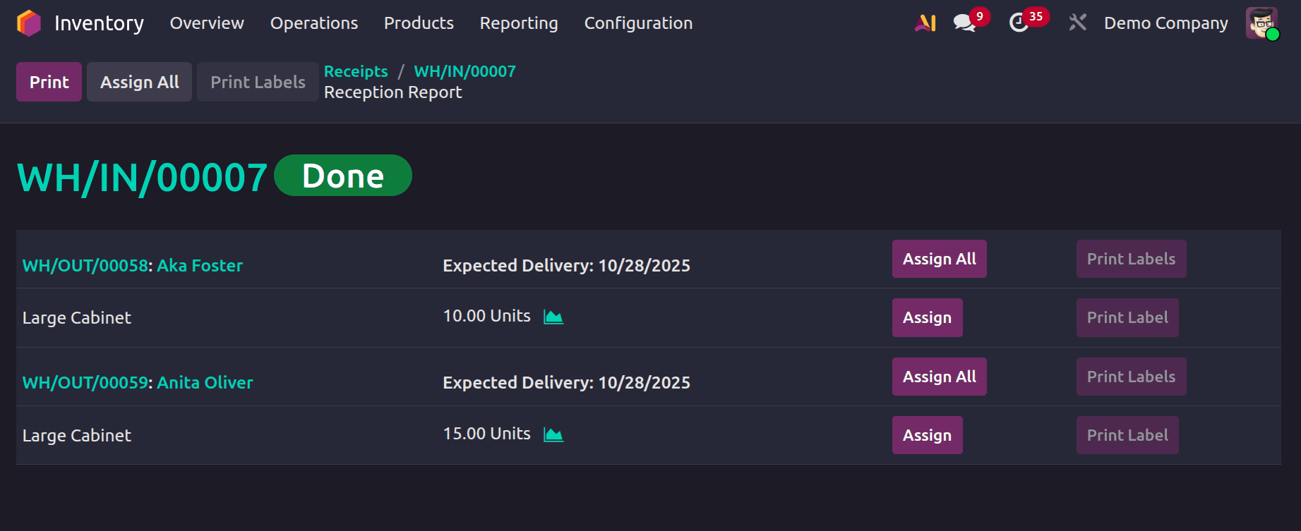 How to Manage Reception Reports Efficiently in Odoo 19 Operations-cybrosys