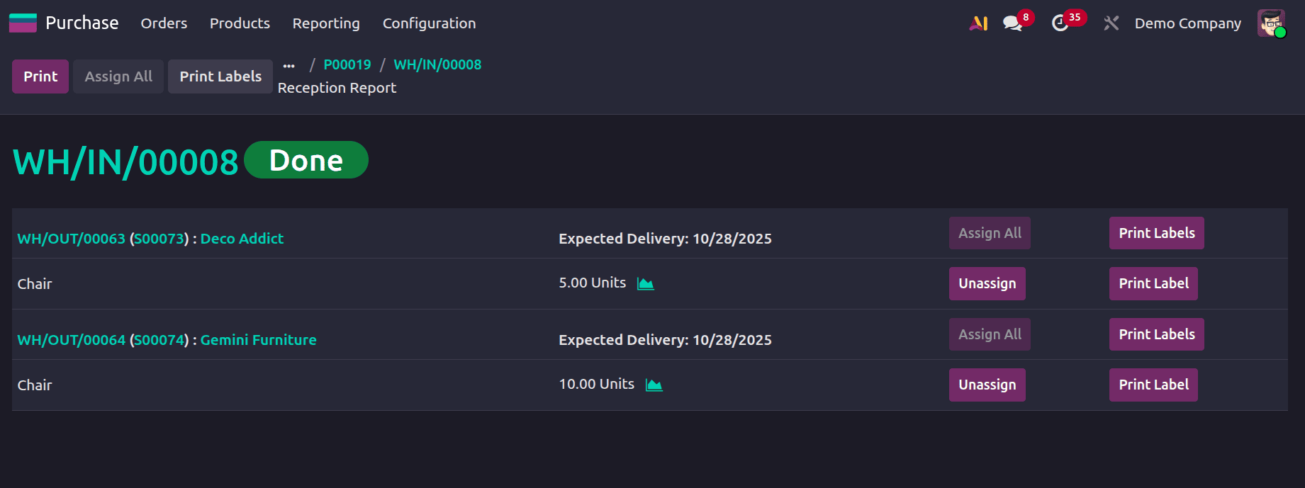 How to Manage Reception Reports Efficiently in Odoo 19 Operations-cybrosys