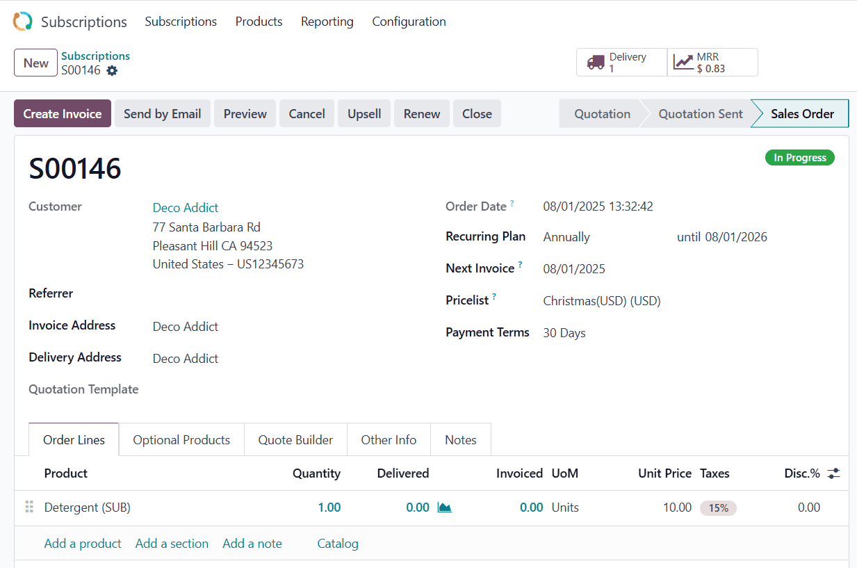 How to Manage Recurring plans for Odoo 18 Subscription-cybrosys