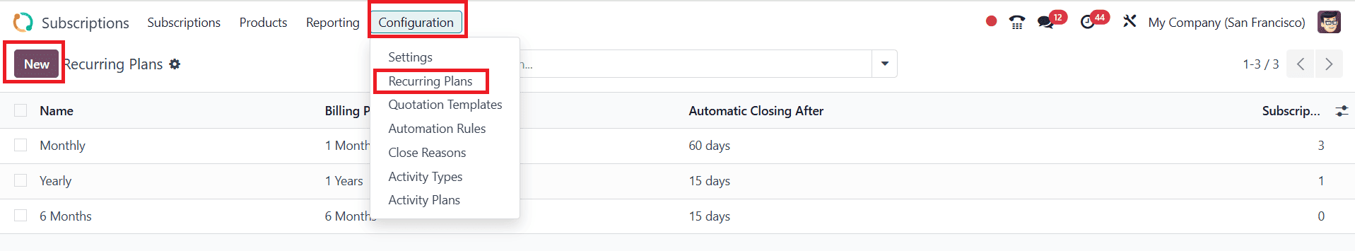 How to Manage Recurring plans for Odoo 18 Subscription-cybrosys