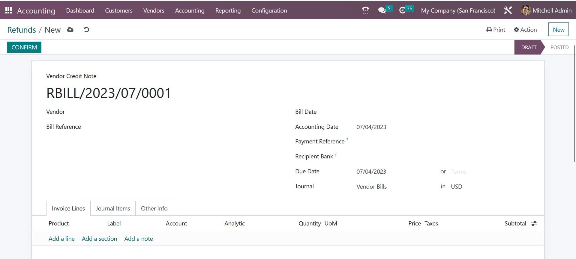 How to Manage Refunds in Odoo 16 Accounting-cybrosys