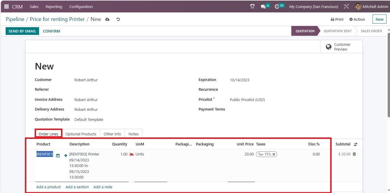 How to Manage Rental Inquiries in Odoo 16 CRM-cybrosys