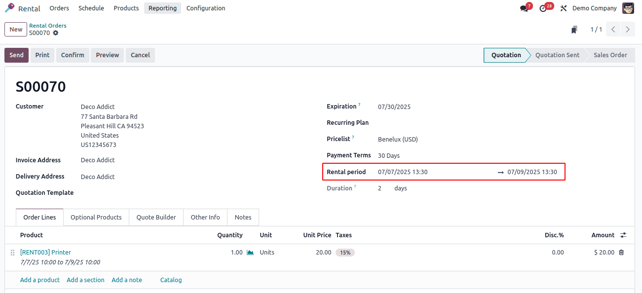 How to Manage Rental Orders in Odoo 18-cybrosys