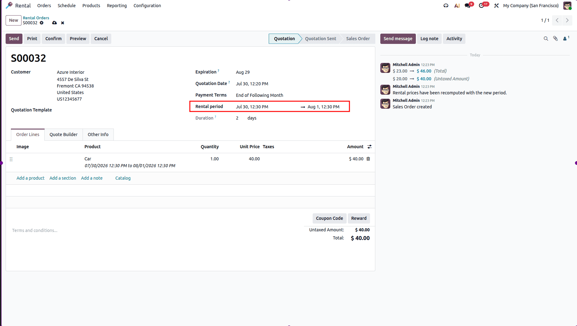 How to Manage Rental Orders in Odoo 19-cybrosys