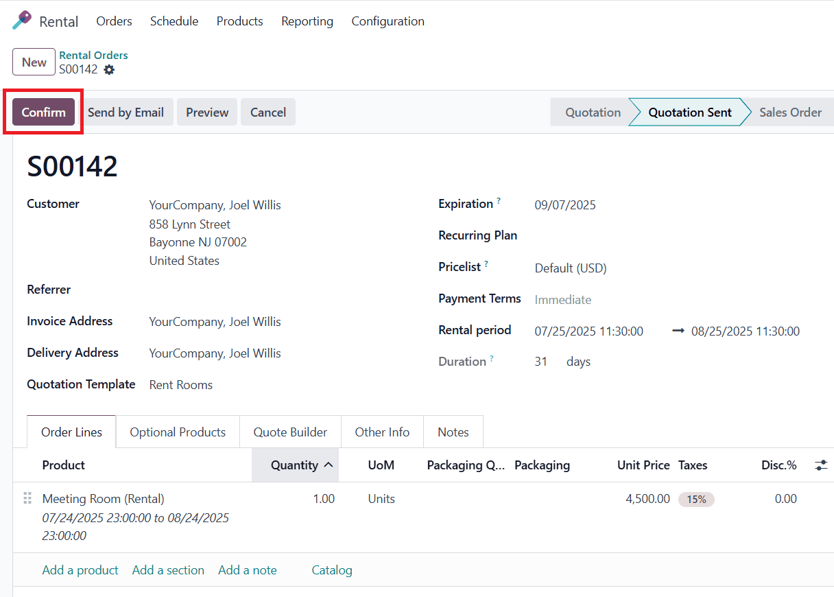 How to Manage Rental Transfers in Odoo 18-cybrosys