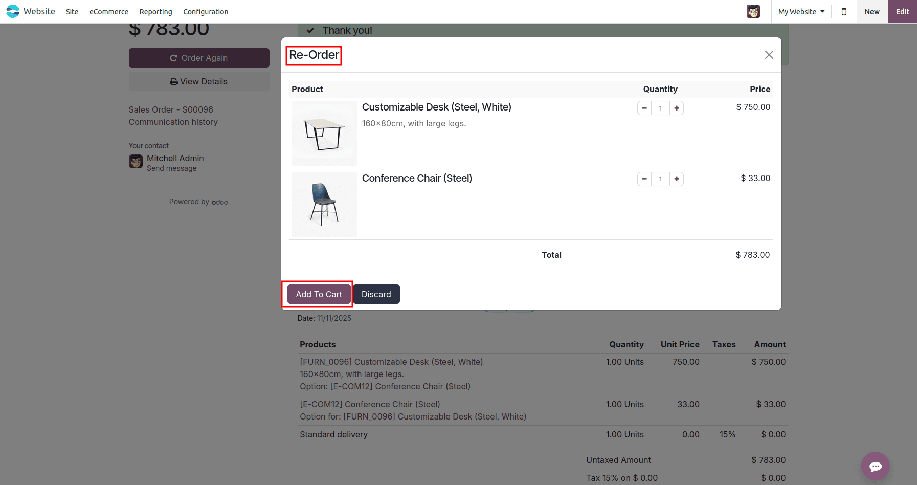 How to Manage Repeat Orders in the Odoo 18 Customer Portal-cybrosys
