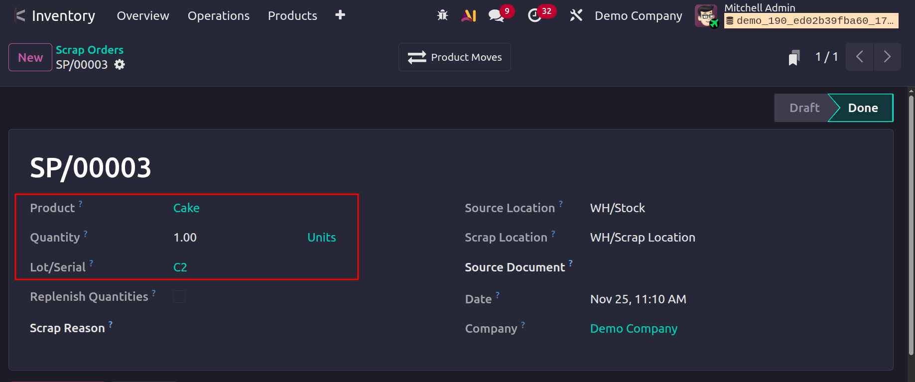 How to Manage Scrap and Product Movements in Odoo 19-cybrosys