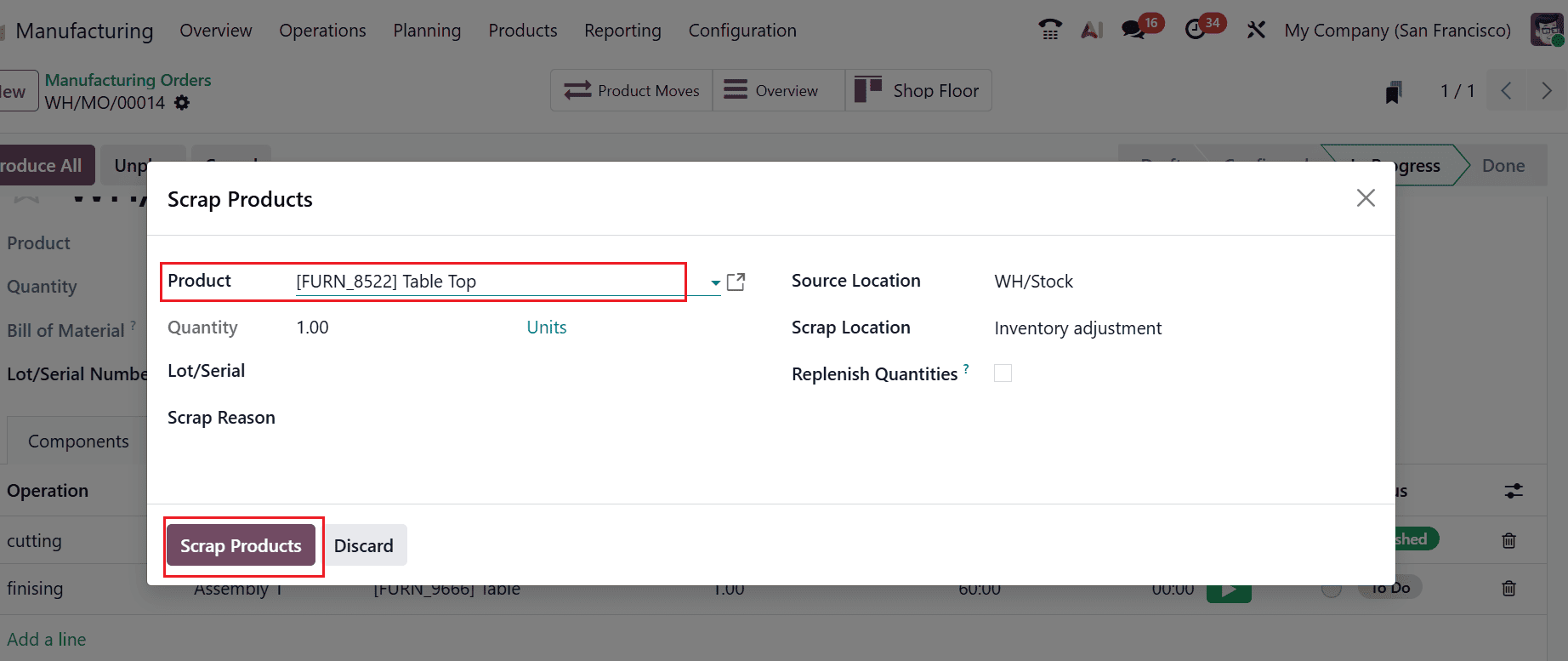 How to Manage Scrap in Odoo 19 Manufacturing-cybrosys