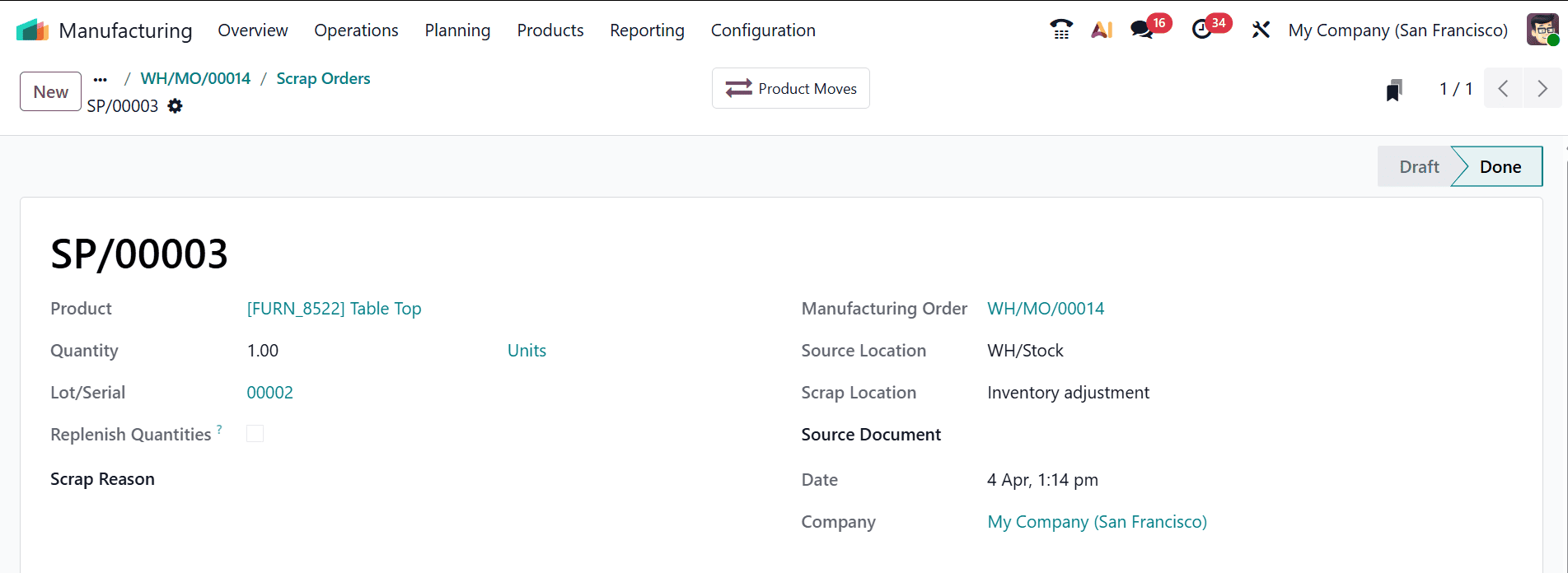 How to Manage Scrap in Odoo 19 Manufacturing-cybrosys