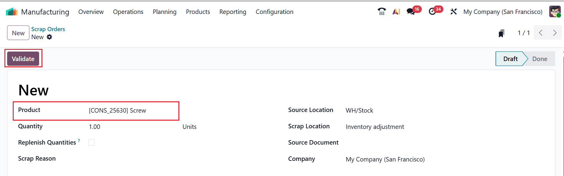 How to Manage Scrap in Odoo 19 Manufacturing-cybrosys