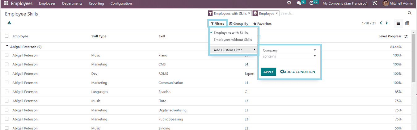 How to Manage Skills and Resumes in Odoo 16 Employees Appcybrosys
