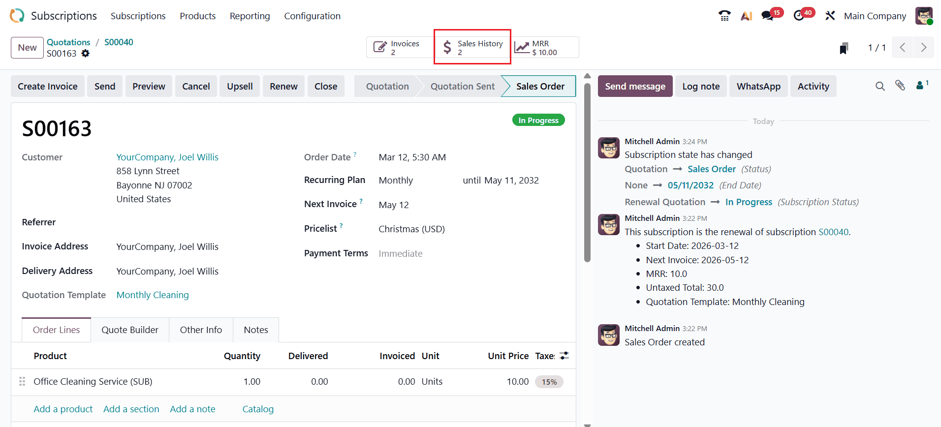 How to manage Subscription Renewals in Odoo 19-cybrosys